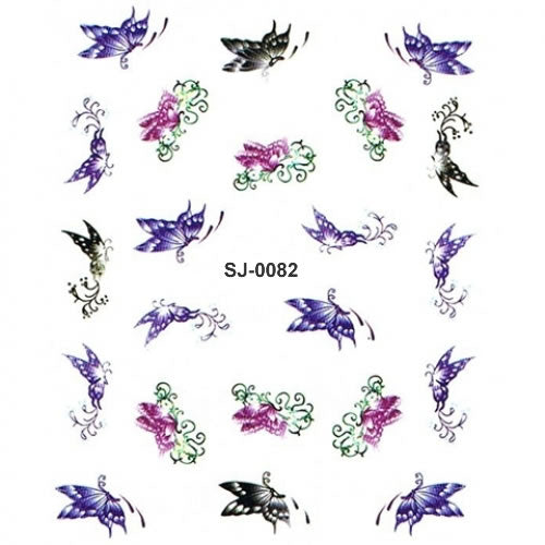 2D Nail Art One Stroke Sticker SJ-0082