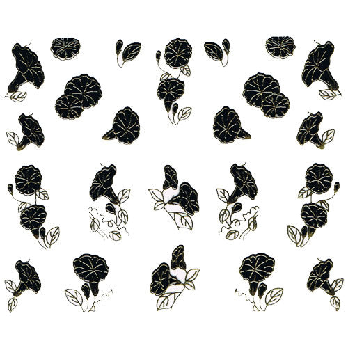 Nail Art Decor Sticker, Schwarz-Gold 32238