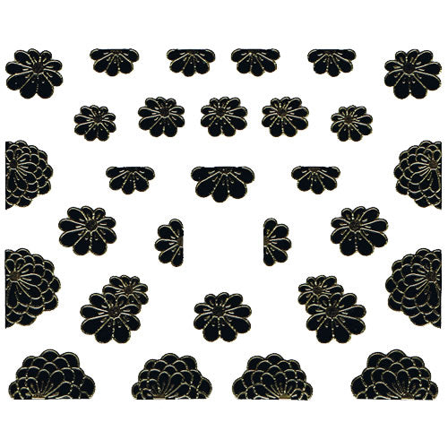 Nail Art Decor Sticker, Schwarz-Gold 32244