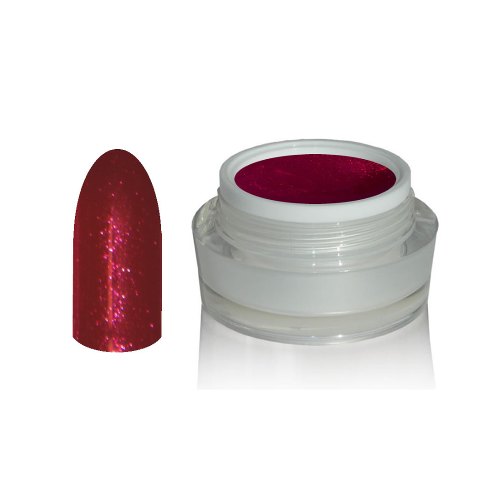 UV Gel - 1010 Glitter Gel Burgundy Red, 5 ml