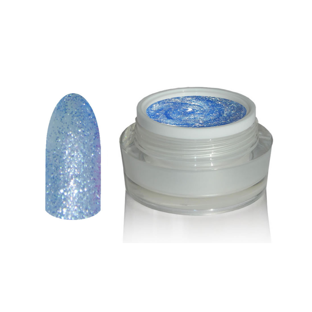 UV Gel - 1015 Glitter Gel Pigeon Blue, 5 ml