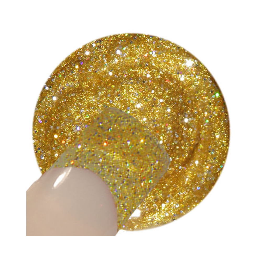 UV Gel - 956 Glitter Gel Raibow Gold, 5 ml