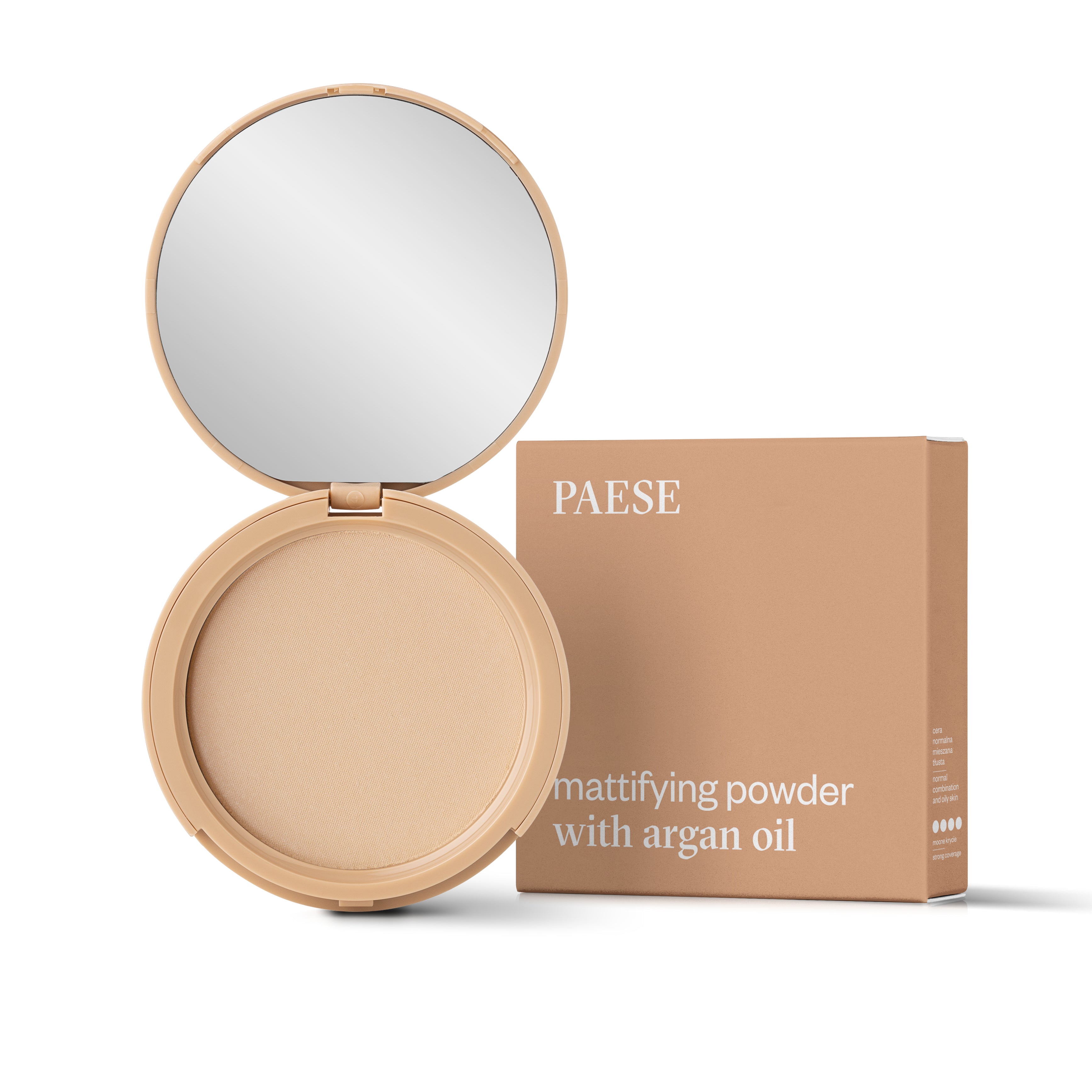 Mattifying Argan Pressed Powder, 8g, 01 Polcelain