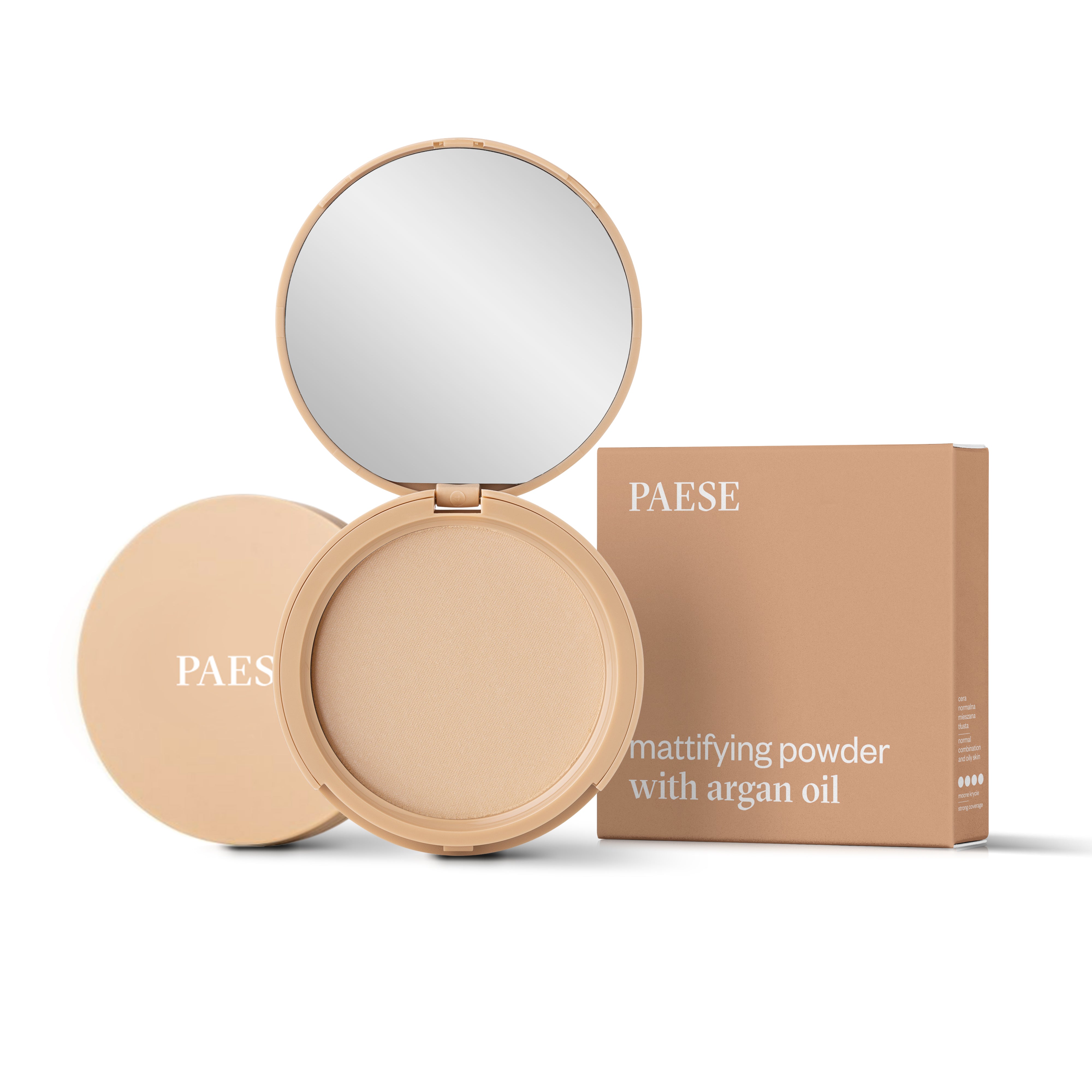 Mattifying Argan Pressed Powder, 8g, 01 Polcelain