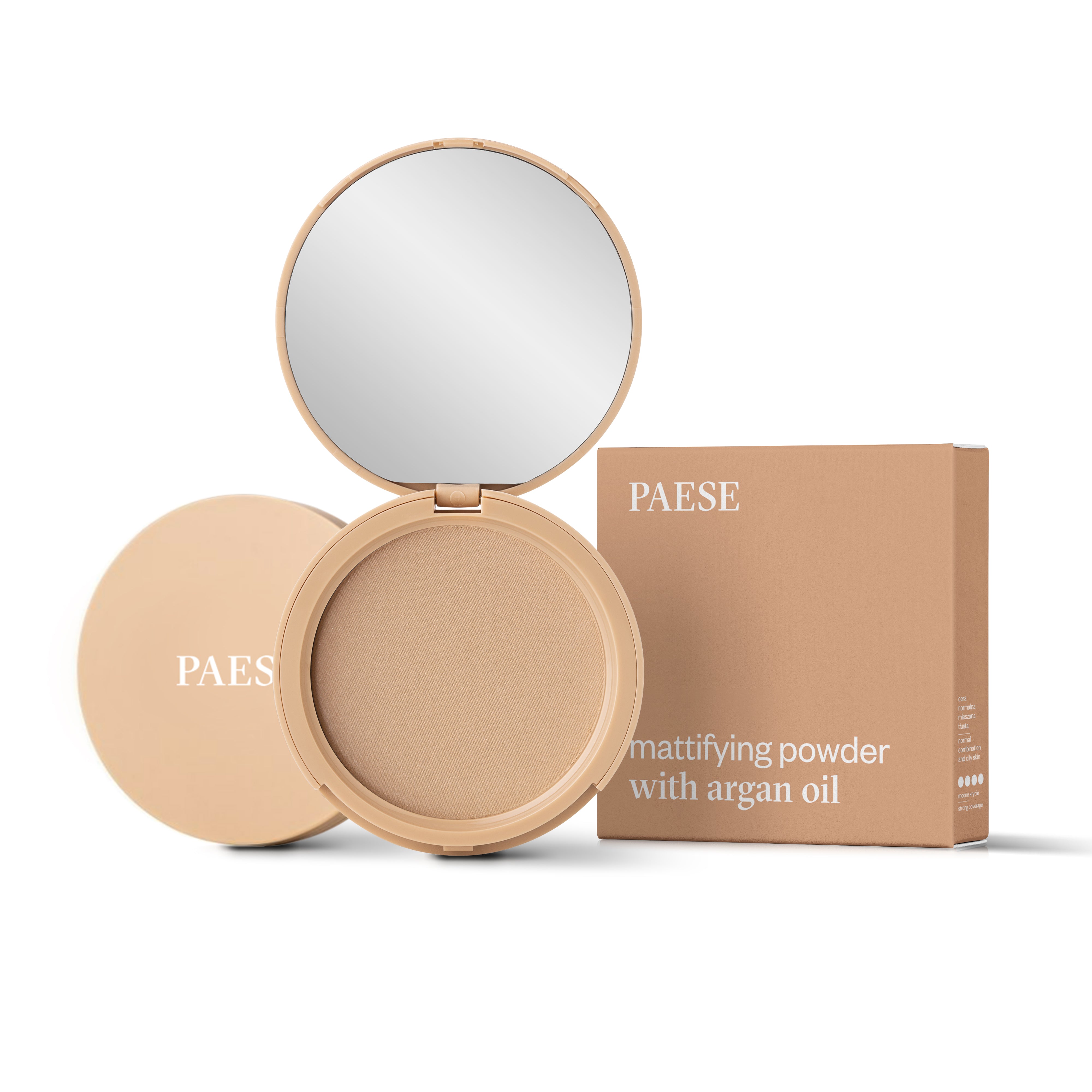 Mattifying Argan Pressed Powder, 8g, 02 Light Beige